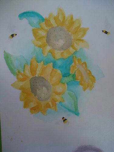 Aoife Sievwright investigated water-colour painting and then created this masterpiece.