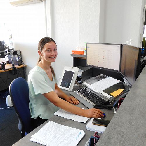 Avana Richardt on work experience at Stafford Personnel