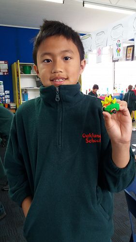 Yojwan and his pasta monster creation