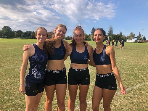 Intermediate Relay team - Cerys Adkins, Candice Pretorius, Saskia Rhind and Abi Wikeepa. 