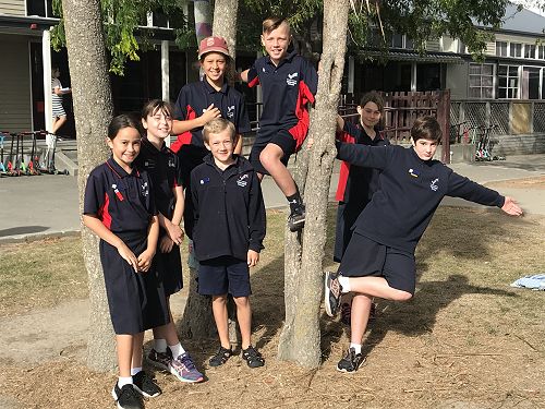 2020 Wairakei School Leaders - Tiani, Katie, Jonah, Nicholas, Cooper, Claudia and Emily.