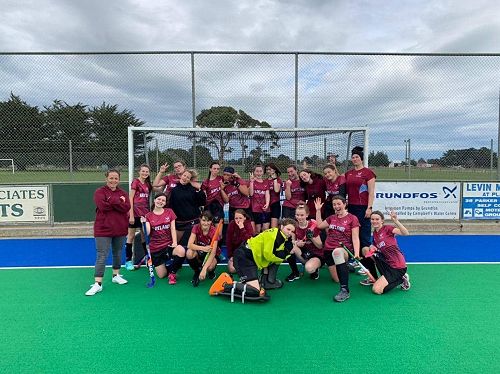 The girls hockey team enjoy their few days in Levin.