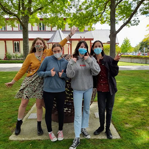 Izzy McMannus, Emma Boswell, Summer Hennig, and Ethan Carranceja