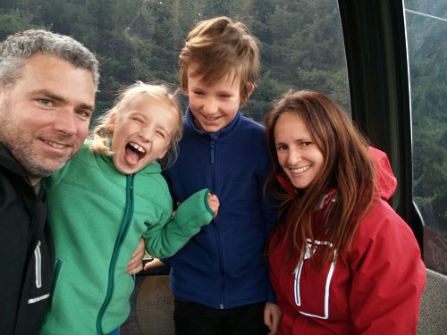 The McKelvies, from left, James, Claire, Hamish, and Adele