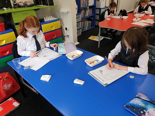 Stevie McKenzie & Gwendolyn Somerville carrying out their Smartie investigation