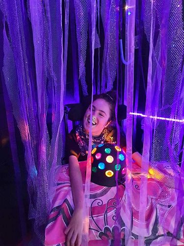 Mikayla enjoying the lights again.