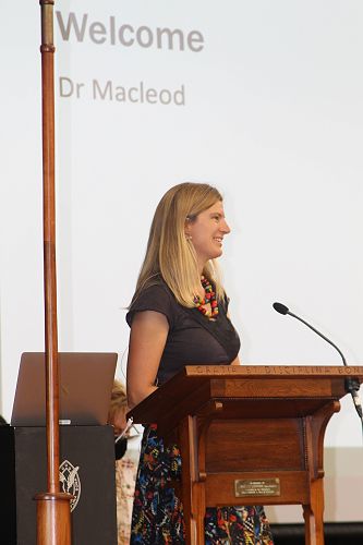 Dr Macleod welcomes senior students to the service