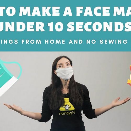 Video: How to make a facemask in under 10 seconds - no sewing needed!