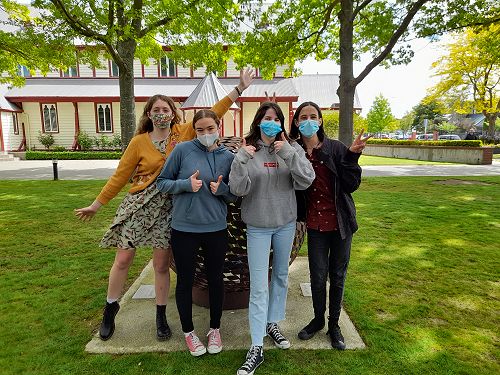 Our winning team: Izzy McManus, Emma Boswell, Summer Hennig, Ethan Carranceja