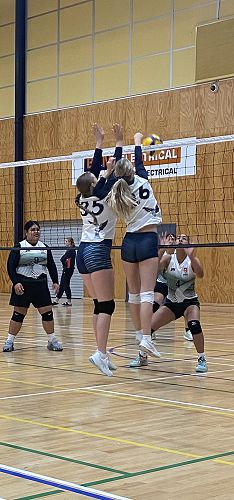 Great blocking at the net