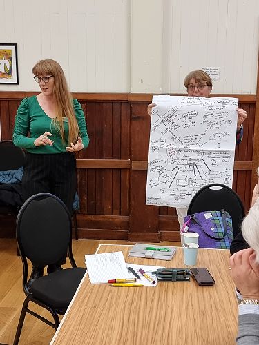 In Wellington D9940 Rtn Heidi Presenting her group's new club start up