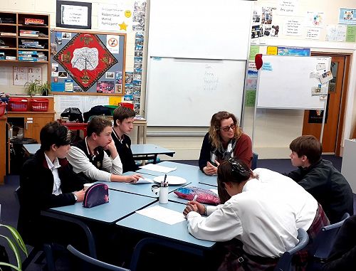 Former Logan Park students visit Year 10 Social Studies class