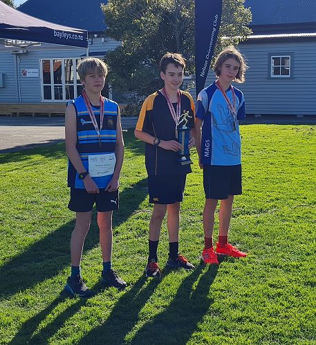 NZSS Sprint Junior Boys Podium
