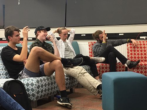 Curtis, Finn and Kirio also keen to ask questions.