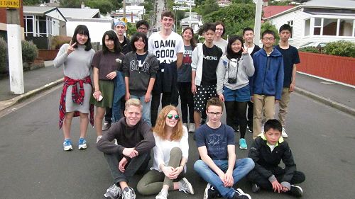 International students trip to Baldwin St