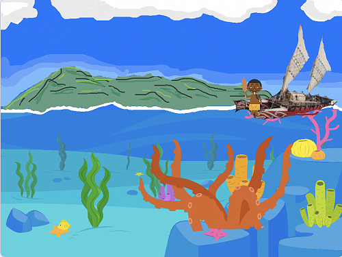 Here are some of our backdrops used in the telling of the story.