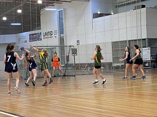 Asha Murphy going for the net