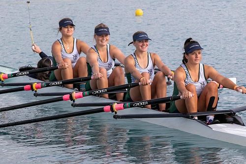 Relaxed Novice Quad in the blocks