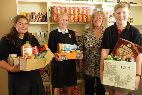 Food Bank coordinator, Karen Sorenson,gratefully r