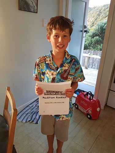 Henry getting ready for the production