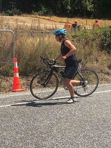 Anya dominating the bike ride