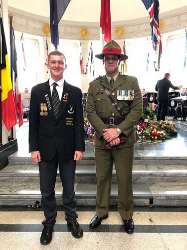 Dylan Woodhouse and Lt Col Ollie Te Ua