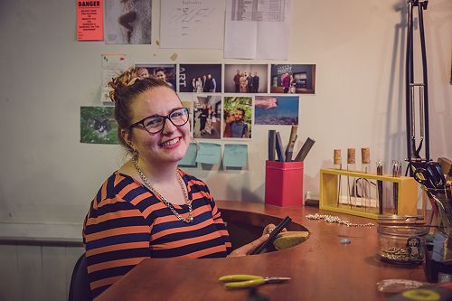 Antonia Boyle, jeweller and
recent graduate from the Otago Polytechnic Dunedin School of Art is selling her find her work via artq.