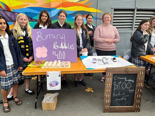 Hand made Candles and Crystal charms created interest. 