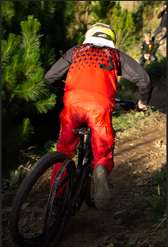 Sam Weir popped a tyre.