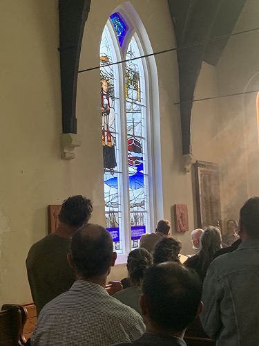 Unveiling and blessing the window