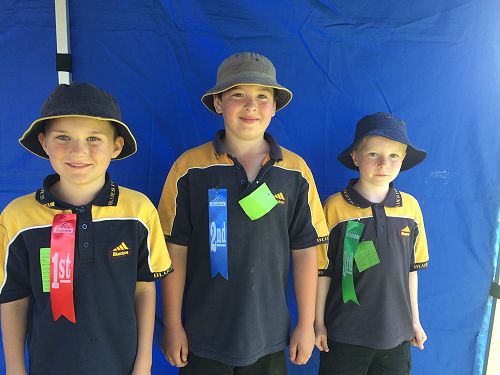 High Jump    U9 boys  First: Isaac Pringle 94cm Second: Aiden Booth 93cm  Third: Couper Foster 92cm