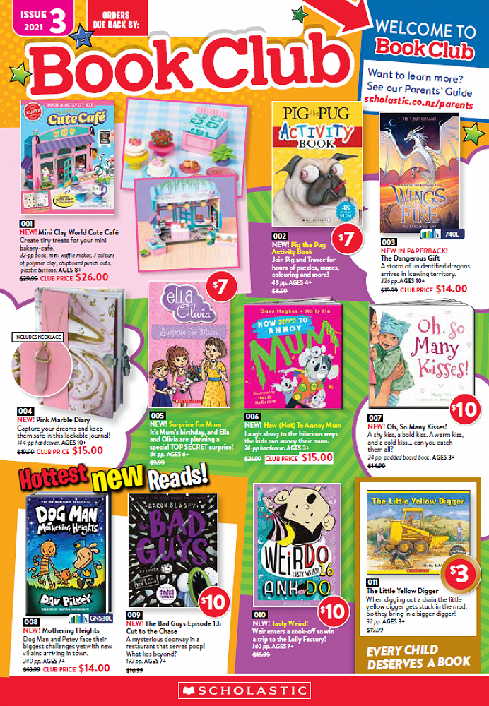 Scholastic Book Club brochures have been given