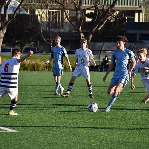 King's Hugh Jack and Ben Wood in game against Otago Boys' High School's 1st XI