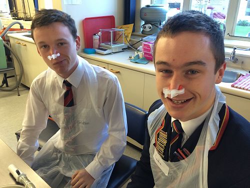 Christian and Lochie model nose pegs