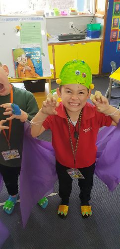 Testing our costumes