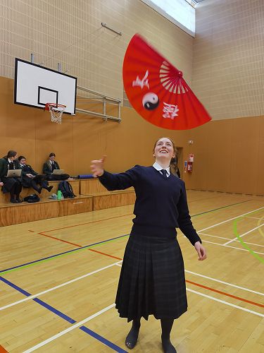 Year 12 Rebekah throwing fan