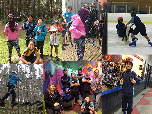 They visited the Odyssey Sensory Maze, Auckland Art Gallery, Ice skating and Tree Adventures. 