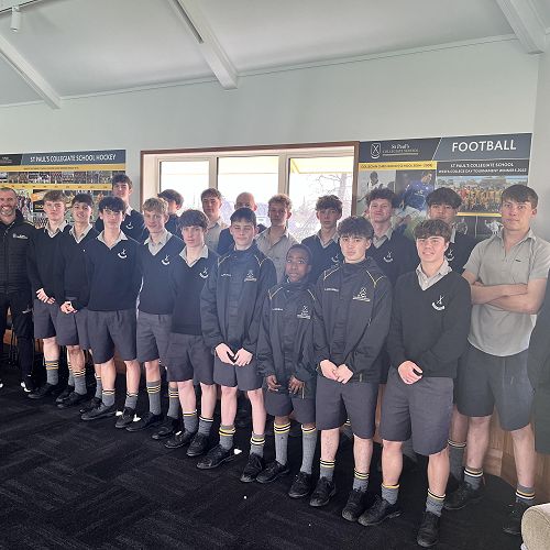 George Ott and St Paul's footballers