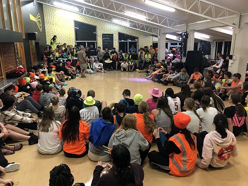 The pre-supper dance-off about to get underway.