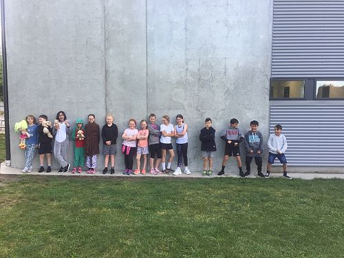 The brave who showed up for the traditional Sleepover morning run.