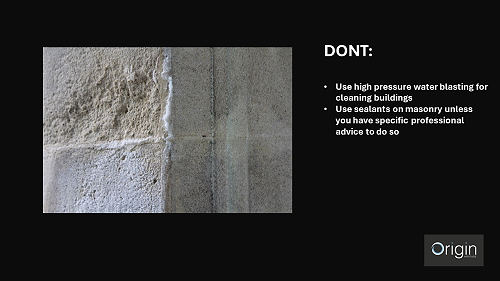 Don't list - abrasive cleaning