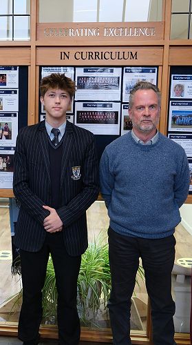 Samuel Mitchell and Dr Gibson, Teacher in charge of Debating