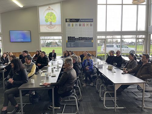 Morning tea for Tihoi Intake 2022/2 parents