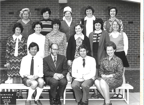 Fairfield School Staff photo from 1974.