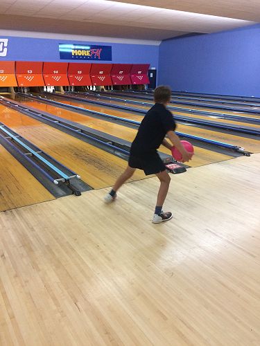 Matthew McIlroy bowling a strike!