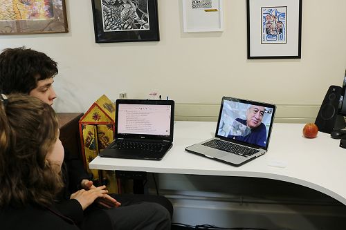 interviewing Witi Ihimaera