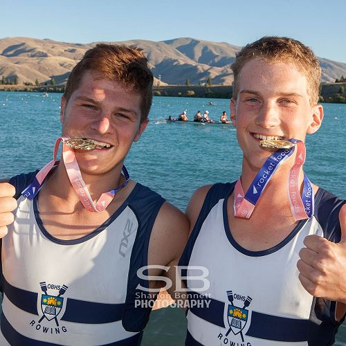 Gold medal winners Thomas Ryan and Ben Mason