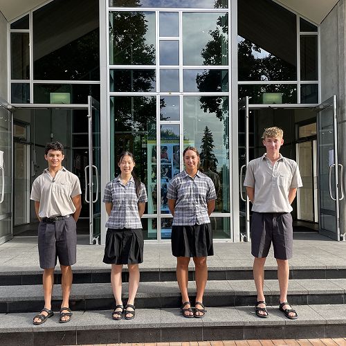 Daniel Williams (left), Joanna Li, Leah Weck and Samuel Peoples