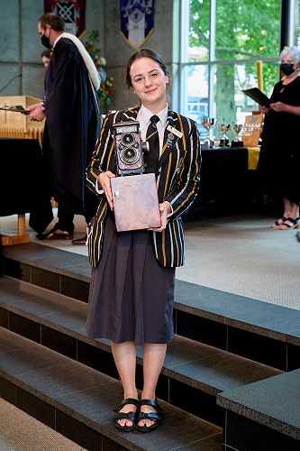 Hazel Hulme places first in art photography and awarded the Roger Bell Photography Trophy and also won the Senior Oratory Prize