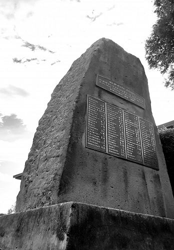 As the Memorial Stone stands today.